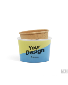 Custom Ice Cream Cups in Kraft & White – Express Delivery