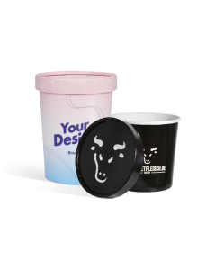 Custom printed ice cream tubs with lids