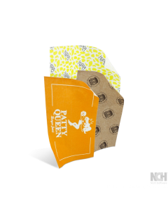 Printed greaseproof paper with logo in any pattern