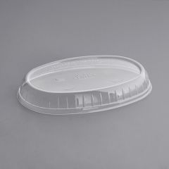 32 oz. Clear Compostable PLA Burrito Bowl Lid - 300/Case