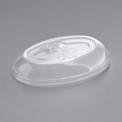 18 oz. Clear Compostable PLA Burrito Bowl Lid - 400/Case