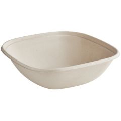 48 oz. Compostable Square Fiber Bowl - 400/Case