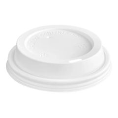 White Hot Paper Cup Travel Lid for 10-24 oz. Standard Cups and 8 oz. Squat Cups - 1,000/Case