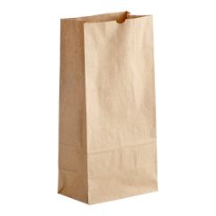 16 lb. Natural Kraft Paper Customizable Bag - 500/Case Width 7 3/4 InchesHeight 16 Inches Gusset Width 4 13/16 Inches