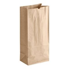 10 lb. Natural Kraft Paper Customizable Bag - 500/Case Width 6 5/16 InchesHeight 13 3/8 Inches Gusset Width 4 3/16 Inches