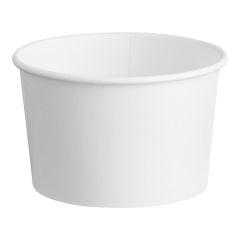 8 oz. White Double Poly-Coated Paper Food Cup - 1,000/Case