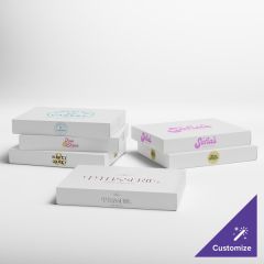 15" x 11 1/2" x 2 1/4" White Customizable Auto-Popup Donut / Bakery Box - 100/Case