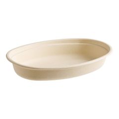 32 oz. Compostable Fiber Burrito Bowl - 300/Case