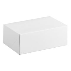 10" x 6 1/4" x 3 1/2" White Auto-Popup Donut / Bakery Box - 150/Case
