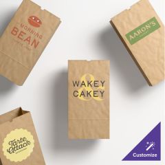 2 lb. Natural Kraft Paper Customizable Bag - 500/Case Width 4 5/16 InchesHeight 7 7/8 Inches Gusset Width  2 7/16 Inches