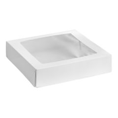 9" x 9" x 2" White Auto-Popup Window Pie / Bakery Box - 200/Case