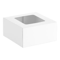 10" x 10" x 5" White Auto-Popup Window Cake / Bakery Box - 100/Case