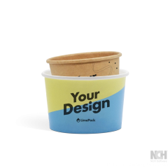 Custom Ice Cream Cups in Kraft & White – Express Delivery